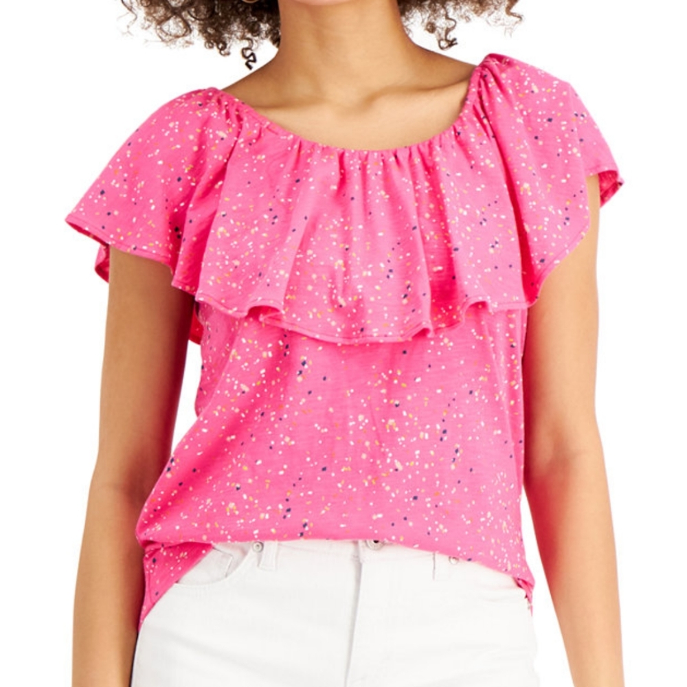 Style and co Boho off the shoulder top, NEW